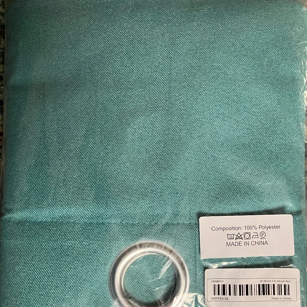 NWT Teal Black Out Curtain-2pcs 63